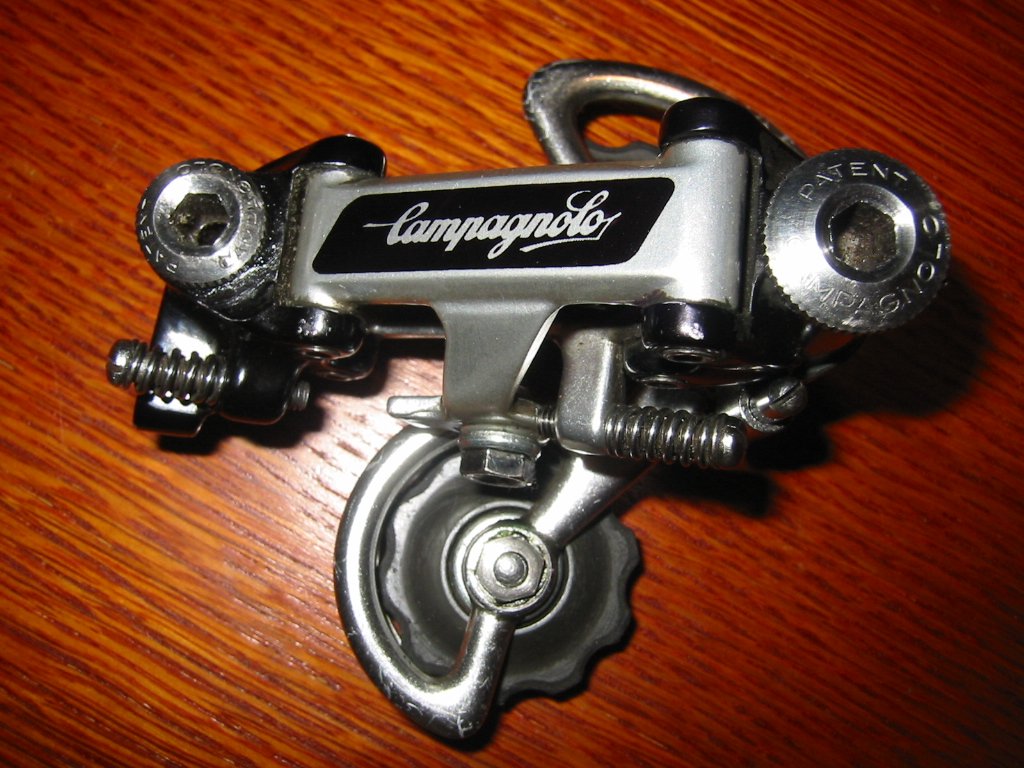Campagnolo Nuovo Record Rear Derailleur Last Edition White Jockey Wheels No Patent - NOS