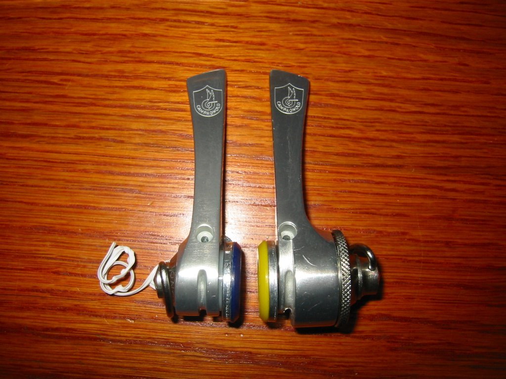 7 SPEED Campagnolo Syncro II C-Record Down Tube Shifters 